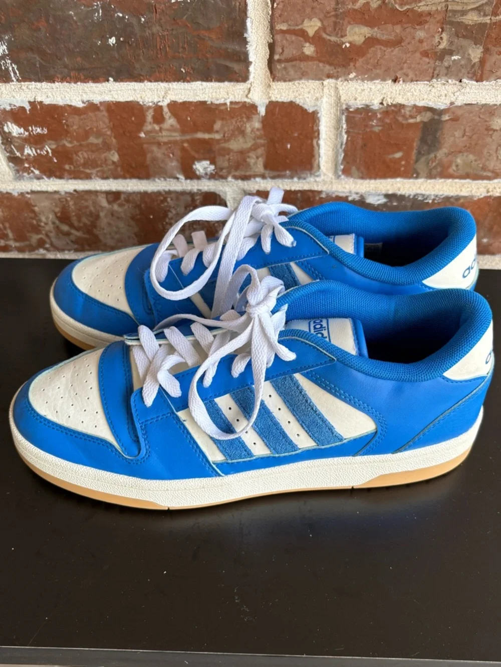 adidas Break Start Blue White Trainers Mens Size 8.5 NWOB